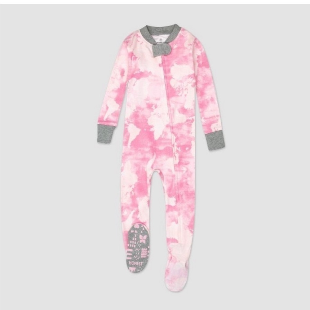 Honest Baby Footie Pajamas 6/9m pink